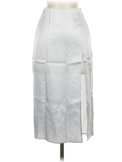 Pre-owned Babaton Denim Skirt In Gray
