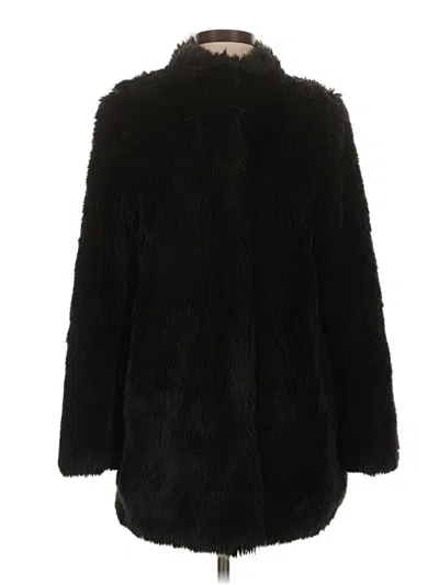 Pre-owned Babaton Faux Fur Jacket In Black