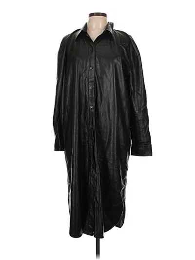 Pre-owned Babaton Faux Leather Jacket In Black