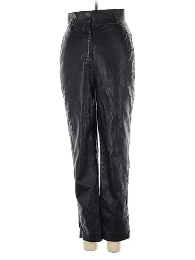 Pre-owned Babaton Faux Leather Pants In Black