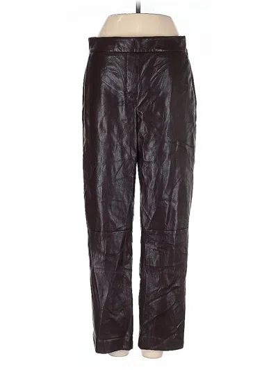 Pre-owned Babaton Faux Leather Pants In Black