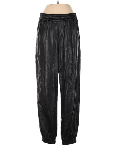 Pre-owned Babaton Faux Leather Pants In Black