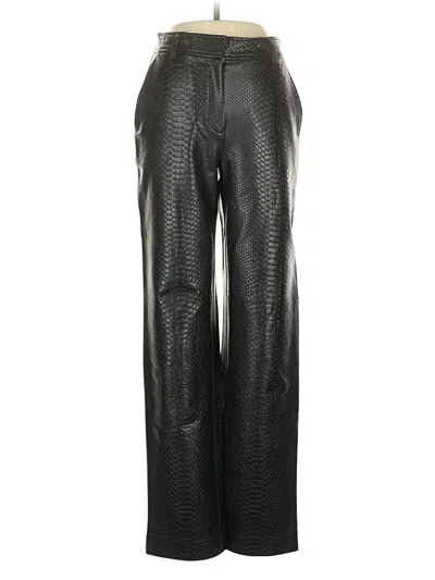 Pre-owned Babaton Faux Leather Pants In Black