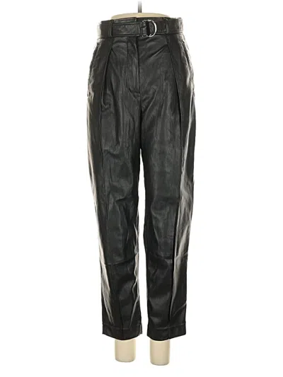 Pre-owned Babaton Faux Leather Pants In Black