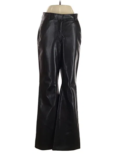 Pre-owned Babaton Faux Leather Pants In Black