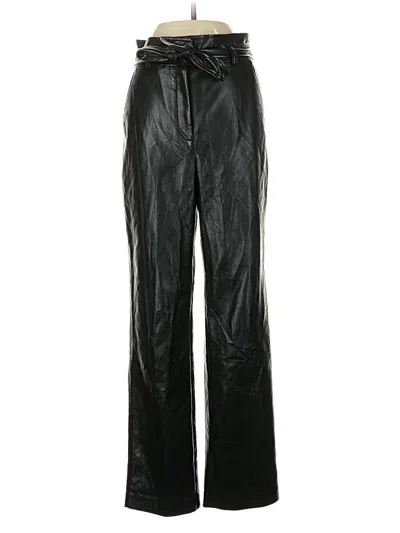 Pre-owned Babaton Faux Leather Pants In Black
