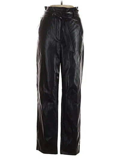 Pre-owned Babaton Faux Leather Pants In Black