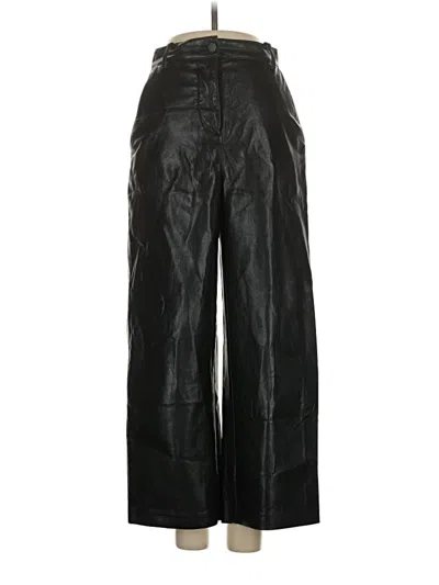Pre-owned Babaton Faux Leather Pants In Black
