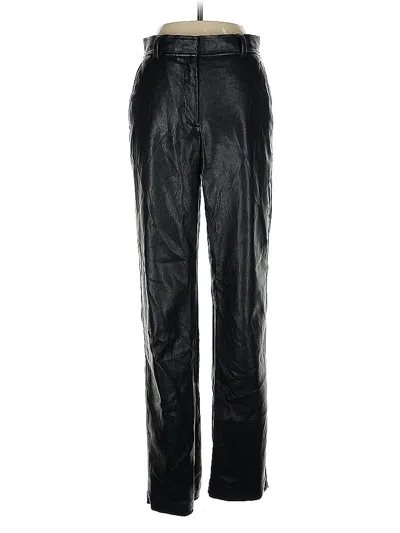 Pre-owned Babaton Faux Leather Pants In Black