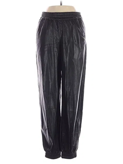 Pre-owned Babaton Faux Leather Pants In Black