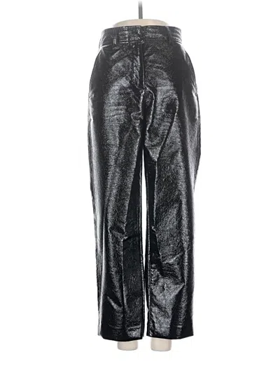 Pre-owned Babaton Faux Leather Pants In Silver