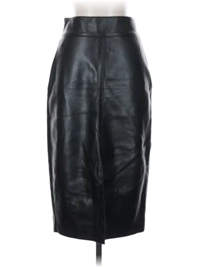 Pre-owned Babaton Faux Leather Skirt In Black
