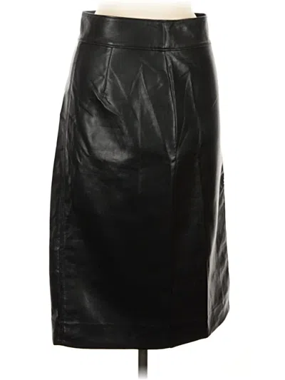 Pre-owned Babaton Faux Leather Skirt In Black