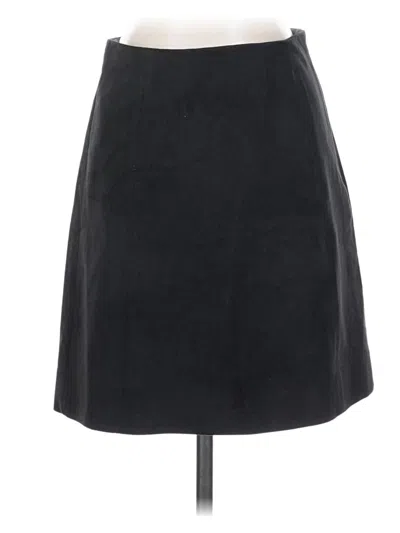 Pre-owned Babaton Faux Leather Skirt In Black