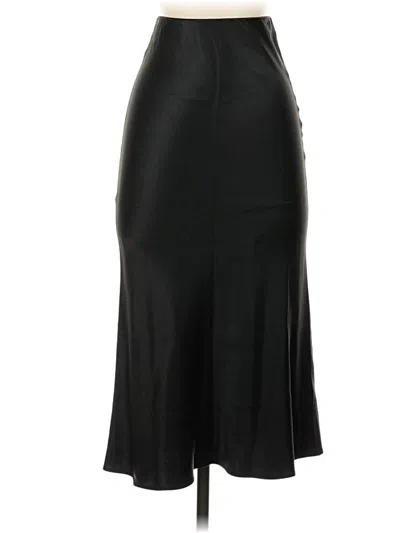 Pre-owned Babaton Faux Leather Skirt In Black