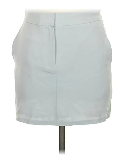 Pre-owned Babaton Faux Leather Skirt In Gray