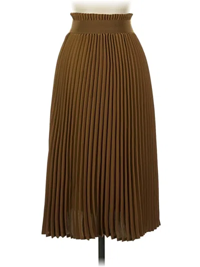 Pre-owned Babaton Formal Skirt In Brown