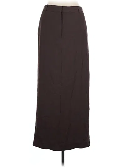 Pre-owned Babaton Formal Skirt In Brown