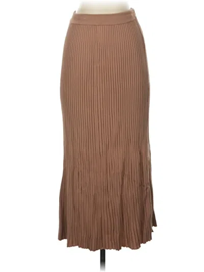 Pre-owned Babaton Formal Skirt In Brown
