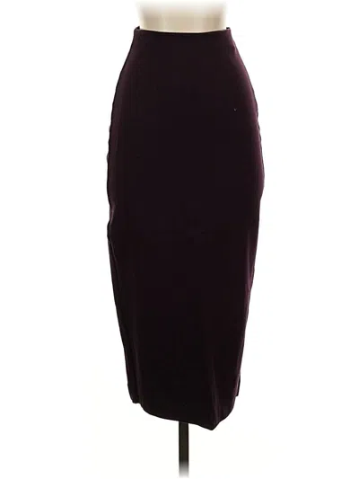 Pre-owned Babaton Formal Skirt In Burgundy