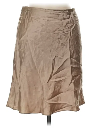 Pre-owned Babaton Formal Skirt In Tan