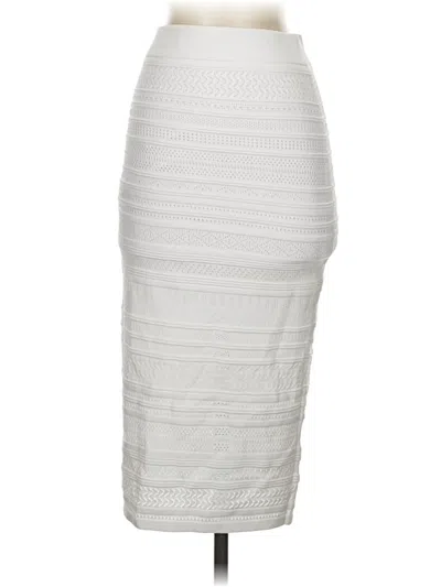 Pre-owned Babaton Formal Skirt In White