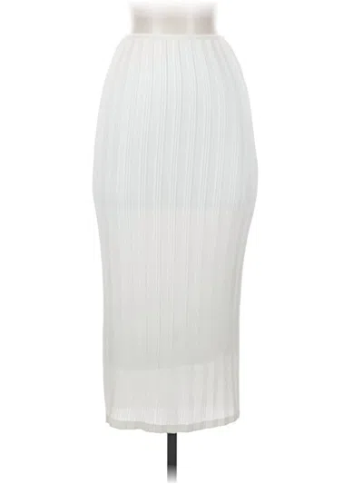 Pre-owned Babaton Formal Skirt In White