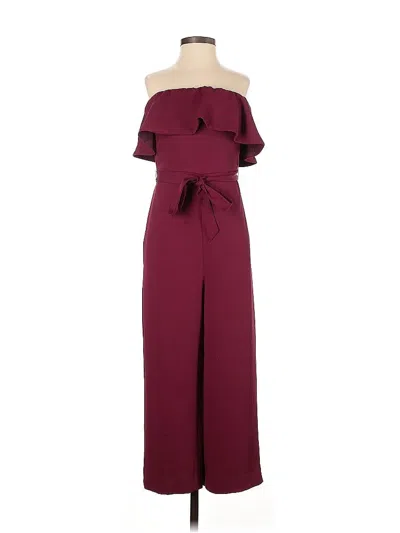 Pre-owned Babaton Jumpsuit In Burgundy