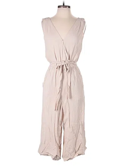 Pre-owned Babaton Jumpsuit In Tan