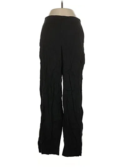 Pre-owned Babaton Linen Pants In Black