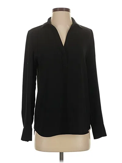 Pre-owned Babaton Long Sleeve Blouse In Black