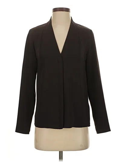 Pre-owned Babaton Long Sleeve Blouse In Black