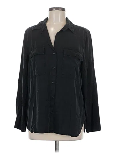 Pre-owned Babaton Long Sleeve Blouse In Black