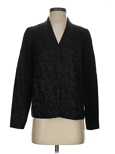 Pre-owned Babaton Long Sleeve Blouse In Black