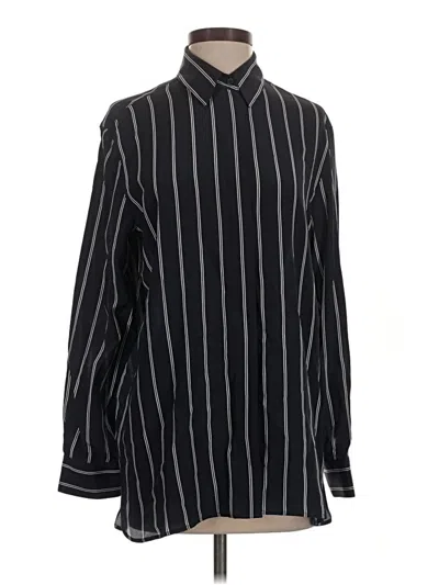 Pre-owned Babaton Long Sleeve Blouse In Black