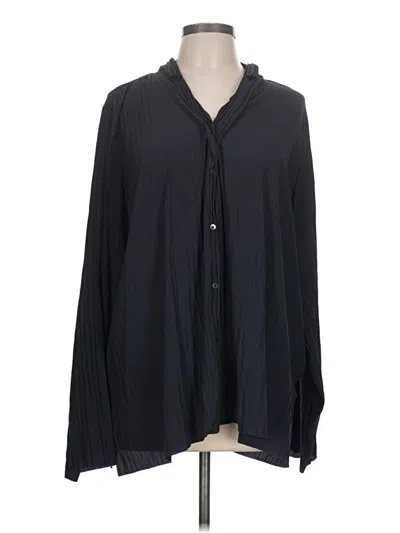 Pre-owned Babaton Long Sleeve Blouse In Black