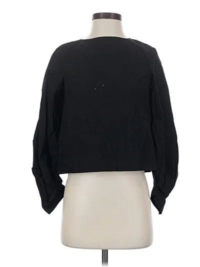Pre-owned Babaton Long Sleeve Blouse In Black