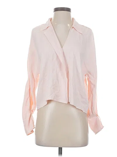 Pre-owned Babaton Long Sleeve Blouse In Pink