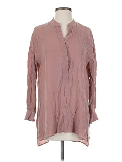 Pre-owned Babaton Long Sleeve Blouse In Pink
