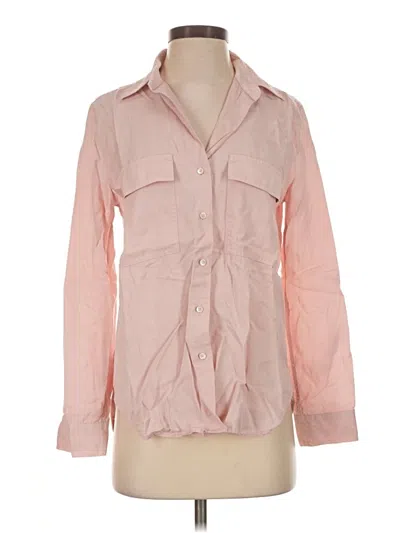 Pre-owned Babaton Long Sleeve Blouse In Pink