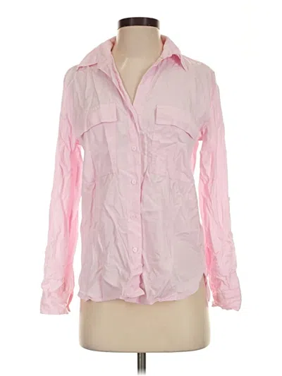 Pre-owned Babaton Long Sleeve Blouse In Pink