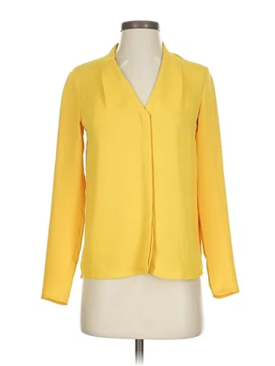Pre-owned Babaton Long Sleeve Blouse In Yellow