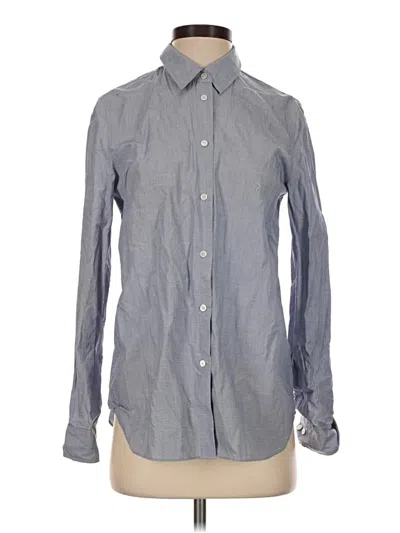 Pre-owned Babaton Long Sleeve Button Down Shirt In Gray