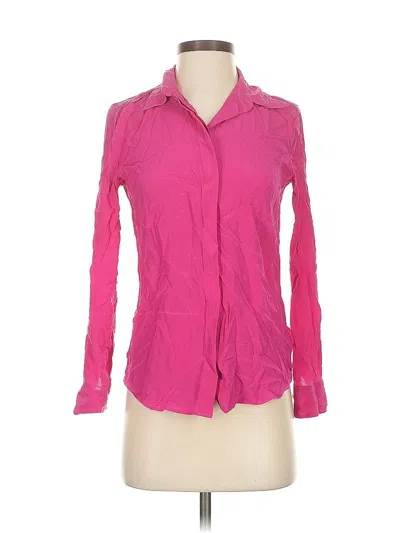 Pre-owned Babaton Long Sleeve Button Down Shirt In Pink