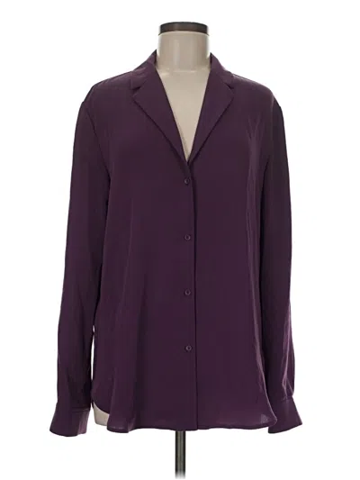 Pre-owned Babaton Long Sleeve Polo Shirt In Purple