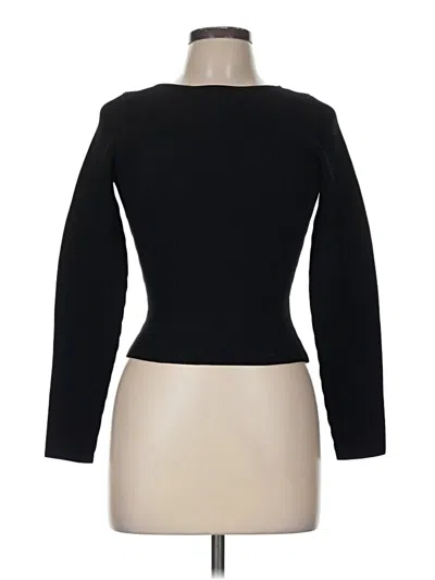 Pre-owned Babaton Long Sleeve Top Black Boatneck Tops