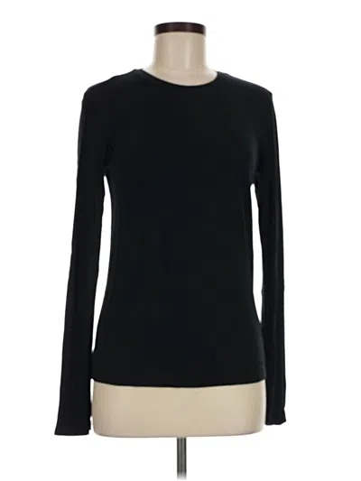 Pre-owned Babaton Long Sleeve Top Black Crew Neck Tops