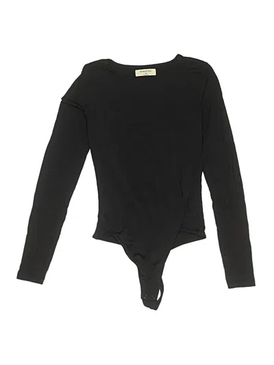 Pre-owned Babaton Long Sleeve Top Black Keyhole Neckline Tops