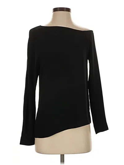 Pre-owned Babaton Long Sleeve Top Black One Shoulder Neckline Tops