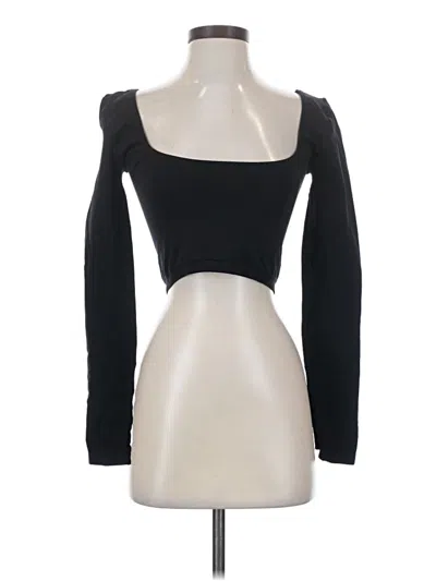 Pre-owned Babaton Long Sleeve Top Black Sweetheart Neckline Tops